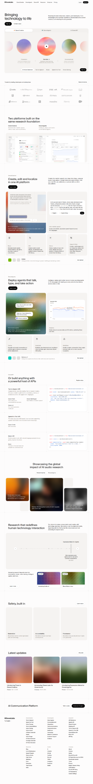 ElevenLabs AI 음성 생성